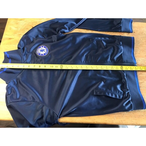 Chelsea FC Warmup Track Jacket Size S Small Full Zipper Football Soccer Stained - Picture 13 of 13